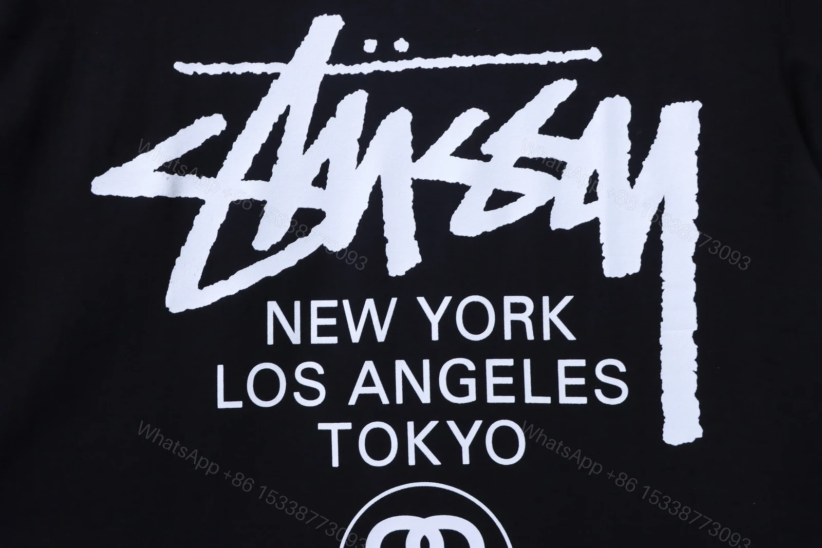 View 2 of Stussy World Tour Collection Printed Short Sleeve Shirt 2 Black