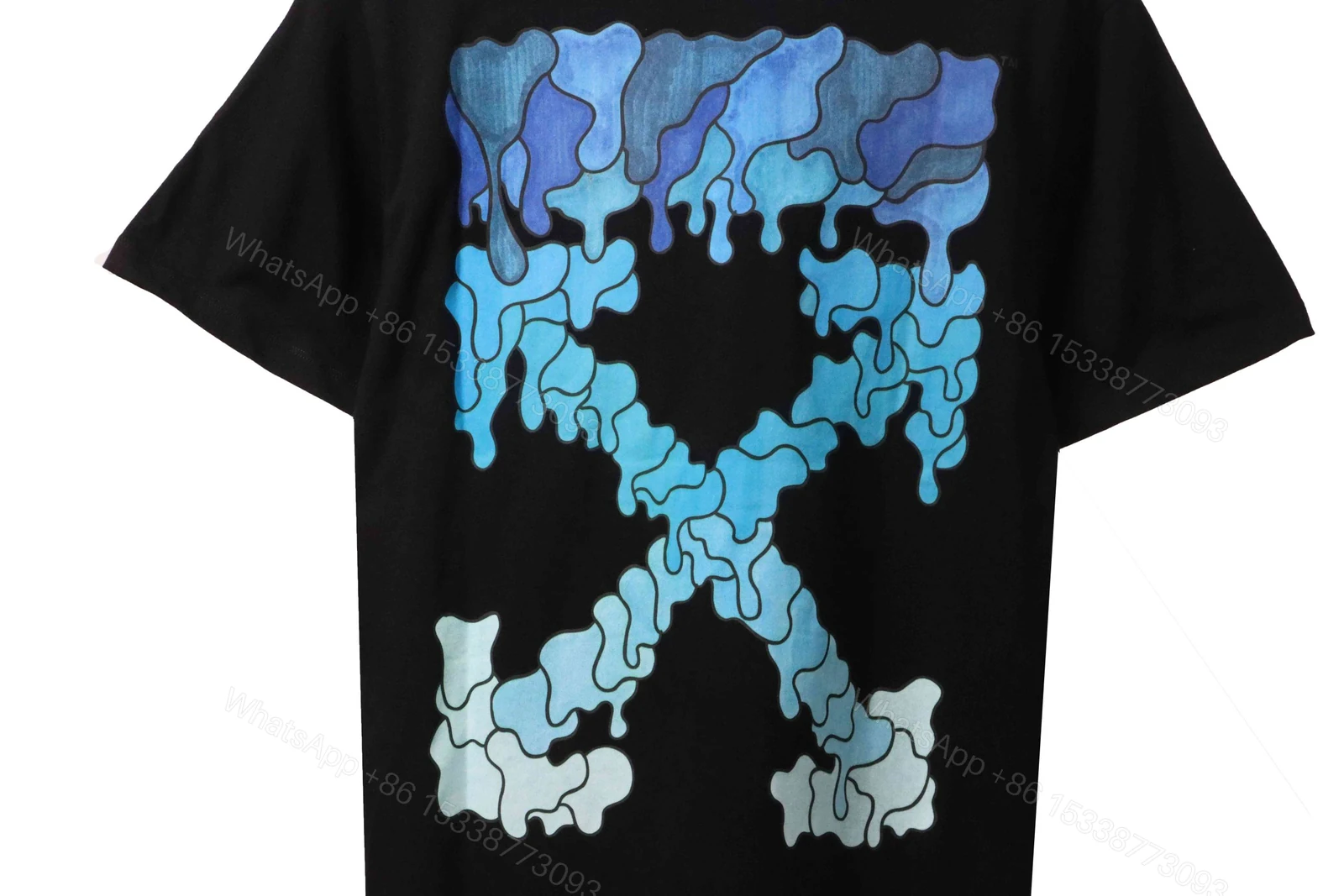 View 4 of Off-White Melting Arrow Print T-Shirt Black Blue(Free Shipping)