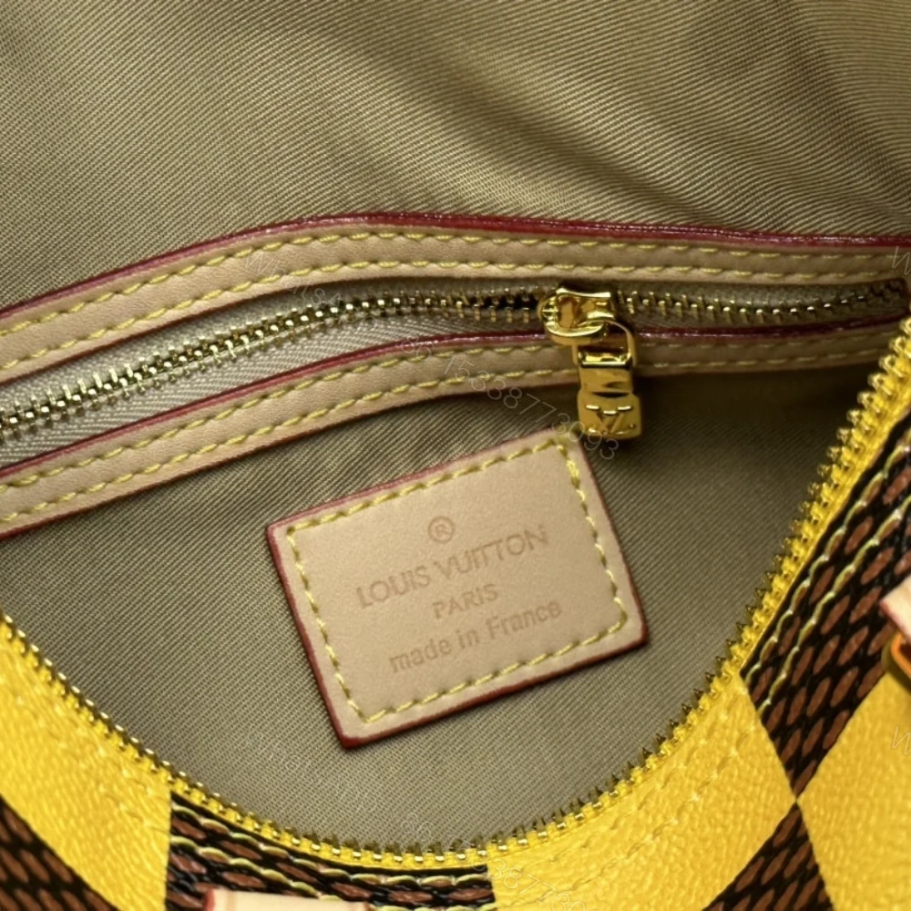 View 8 of Louis Vuitton Speedy 25 Bandoulière Damier Pop Yellow 25Cm N40584
