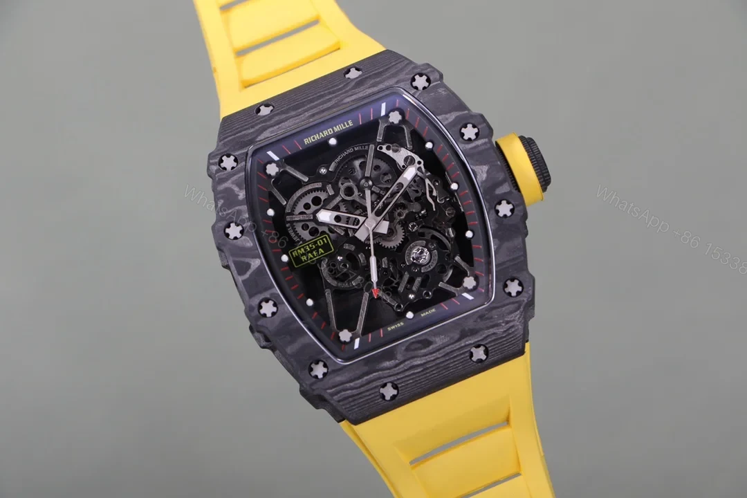 View 2 of Richard Mille RM35-01 NTPT Carbon Fiber RMUL3 White Gemstone Balance Watch RM35-NTPT-WG-BAL3