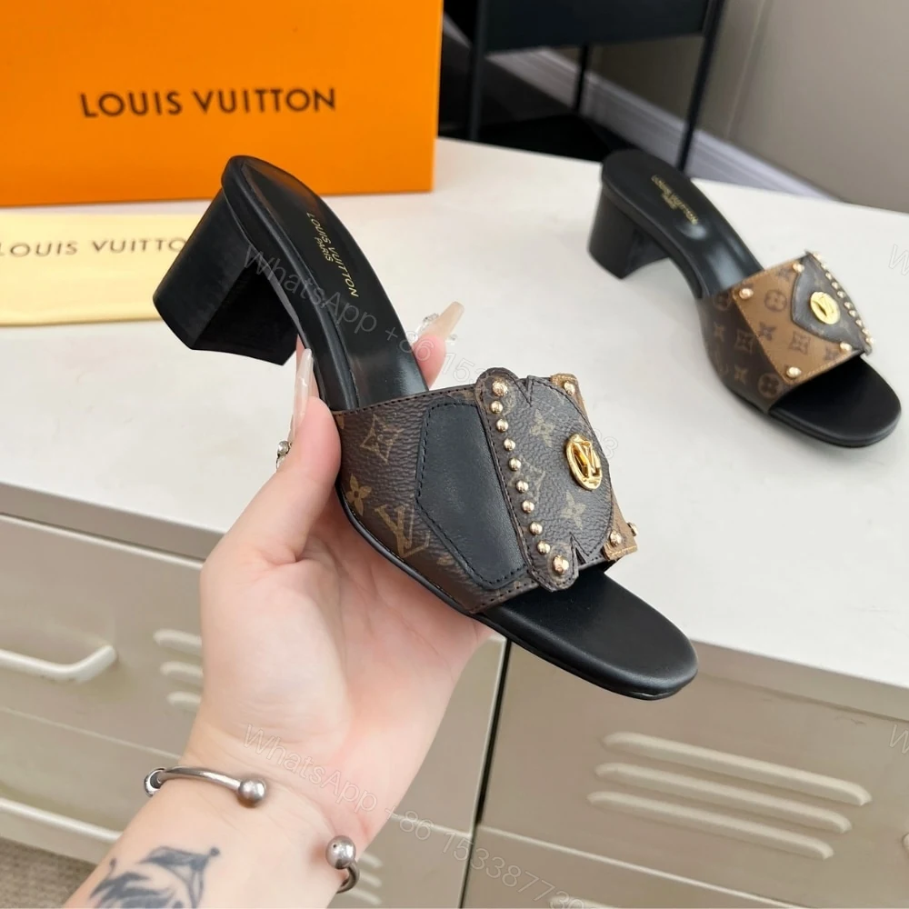 View 3 of LOUIS VUITTON LV FRAME MULE CACAO BROWN