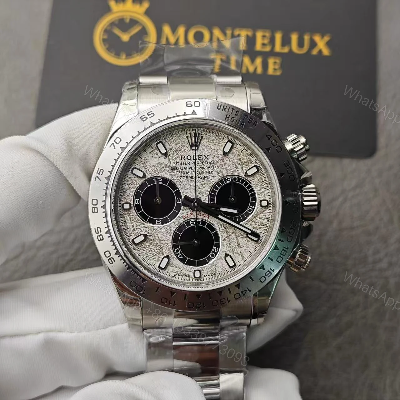 View 19 of Rolex Daytona 116519 Meteorite Watch Super Clone Replica