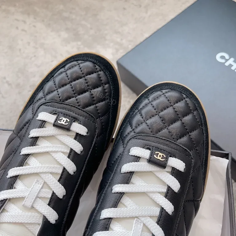 View 7 of Textured Quilted Chanel-Accented High-Tops: Luxury Sneakers