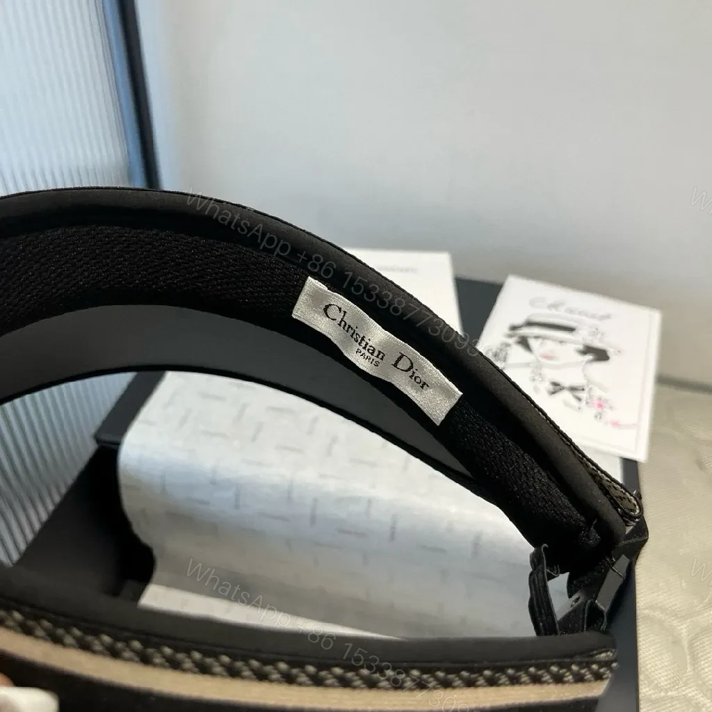 View 9 of Straw Visor with Dior Band: Luxe Resort-Ready Shade