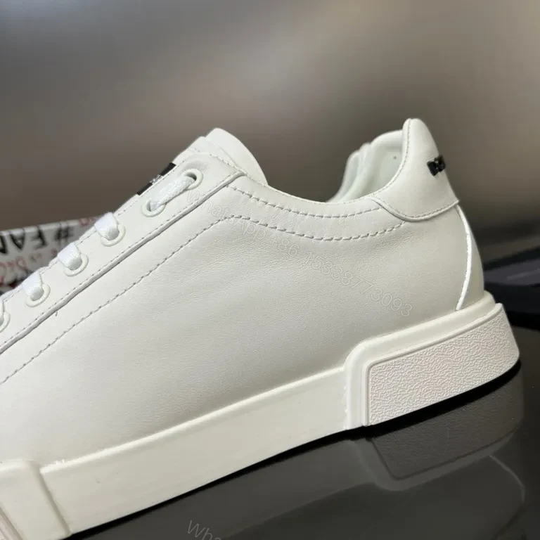 View 9 of Dolce & Gabbana White Leather Platform Sneakers: Luxury Comfort
