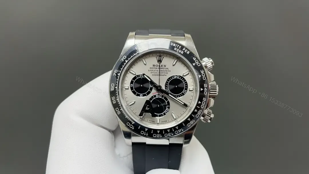 Rolex Cosmograph Daytona White Gold Cerachrom Silver Oysterflex 116519LN-0024 — view 1