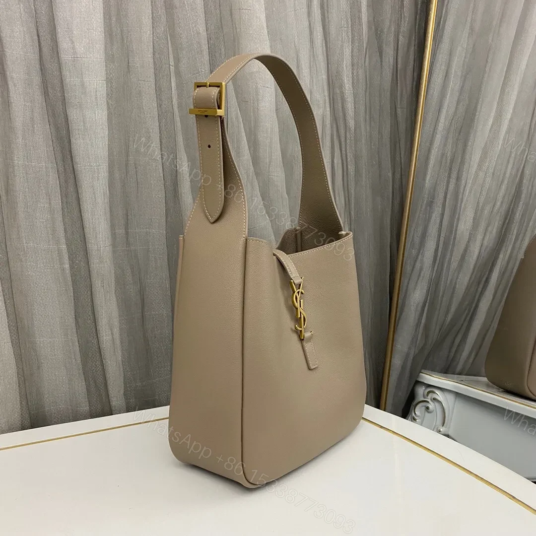 View 4 of Saint Laurent Le 5 à 7 Supple Hobo Bag Beige Colour