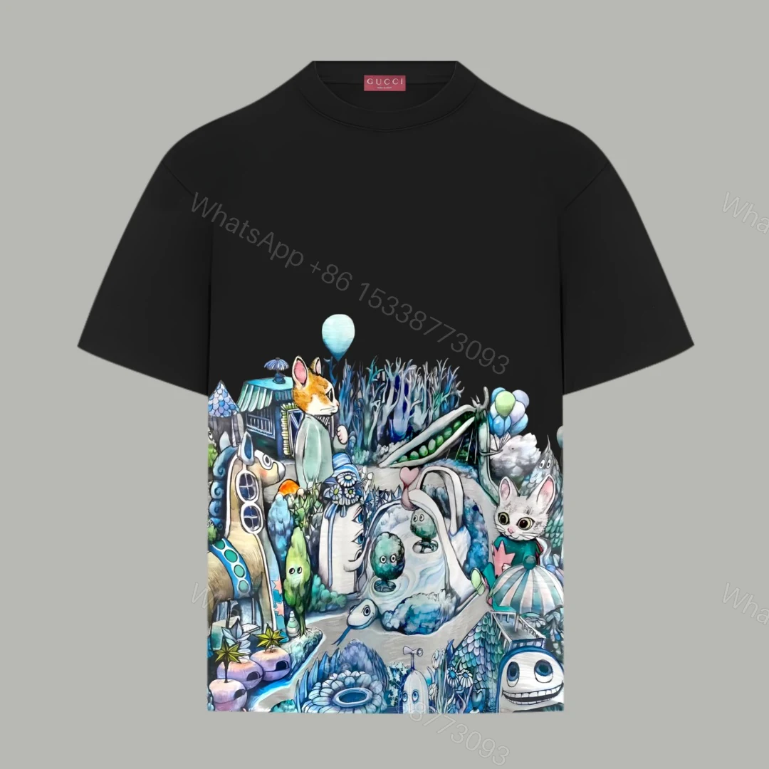 Gucci高仿卡通印花T恤男款 童趣風格潮流創意圖案 — view 1