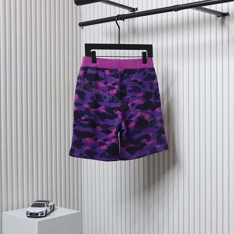 View 6 of Bape Camo Shark Shorts Purple