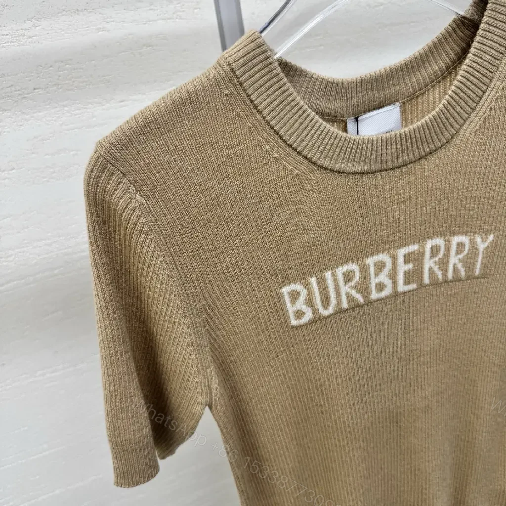 View 6 of Textured Knit Tee: Subtle Luxe Logo, All-Season Comfort