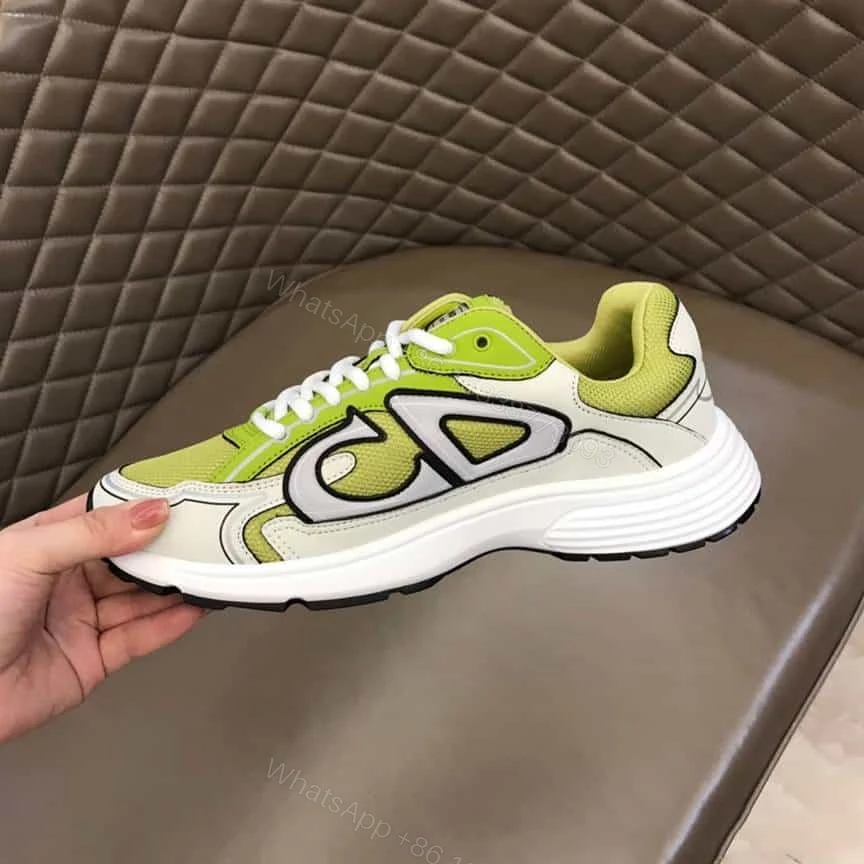 View 3 of DIOR B30 SNEAKER YELLOW MESH AND WHITE TECHNICAL FABRIC – CD87