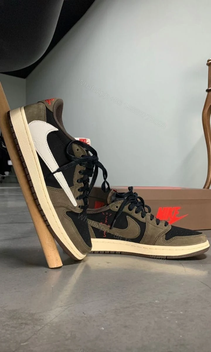 View 2 of FIRST COPY Nike Air Jordan Travis Scott Low Mocha for- unisex