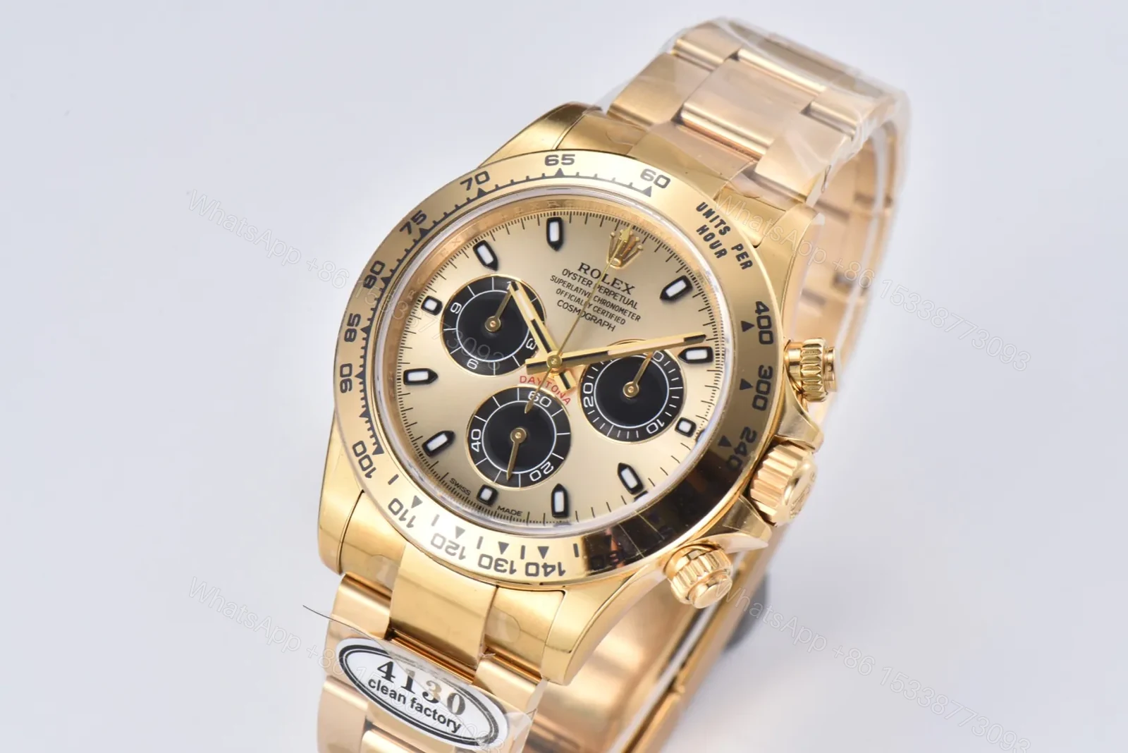 View 2 of JF Factory Clean Factory CLEAN Rolex Daytona Gold Panda Dial Watch