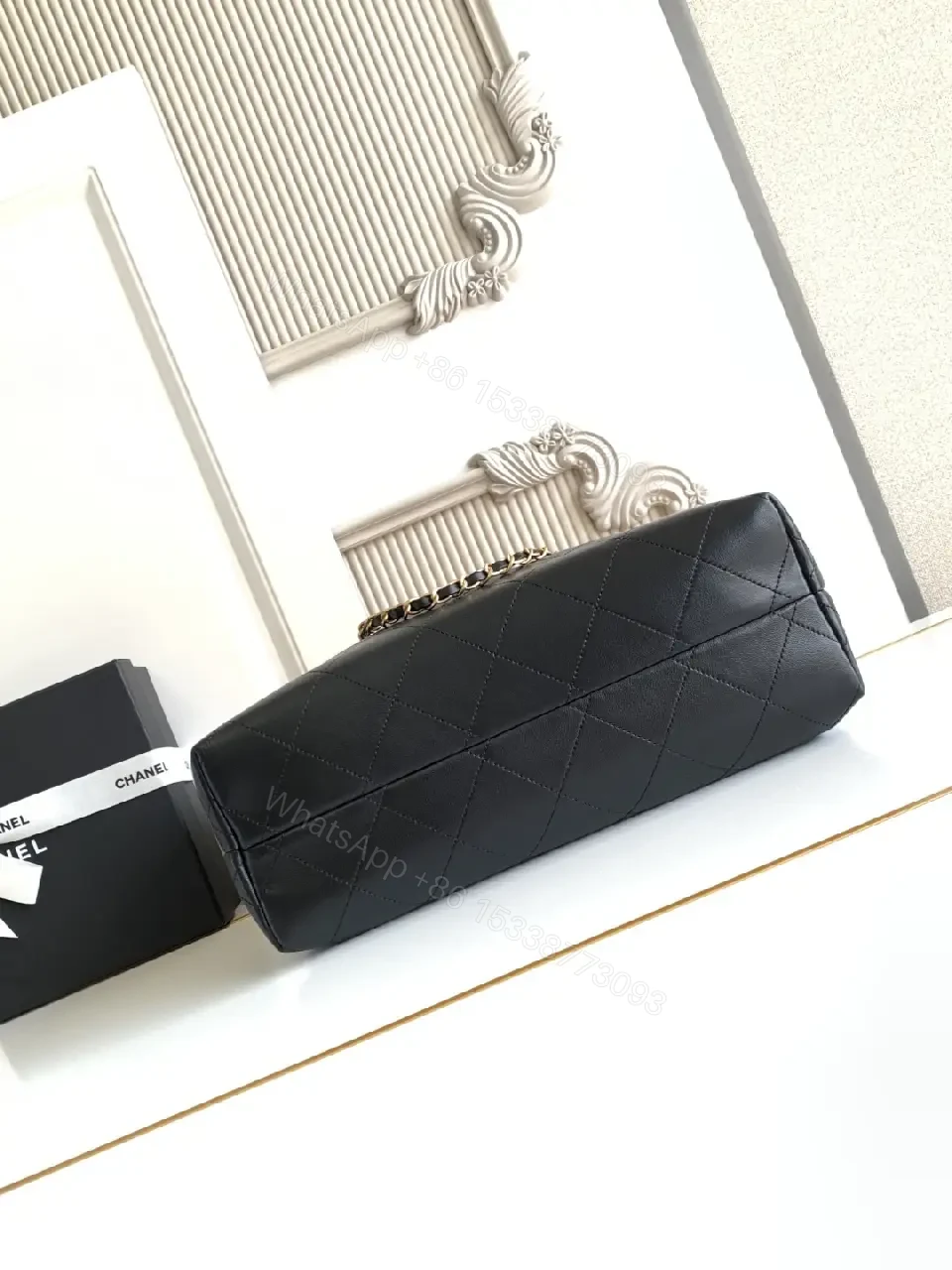 View 9 of Two-Tone Suede & Quilted Tote: Luxe Everyday Bag