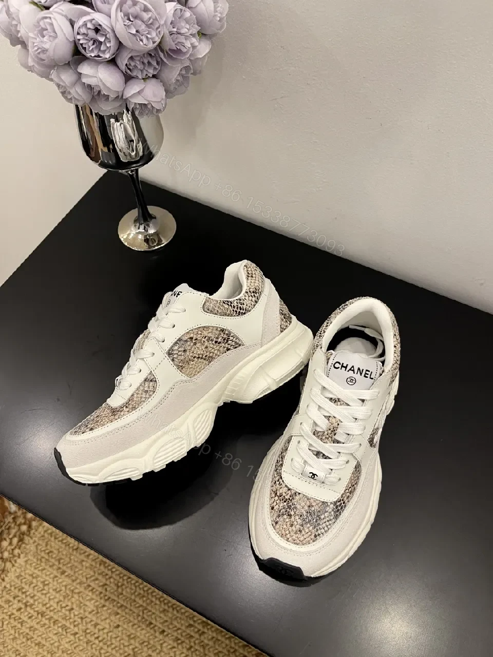 View 6 of Chic Chanel-Inspired Chunky Sneakers: Luxe Comfort