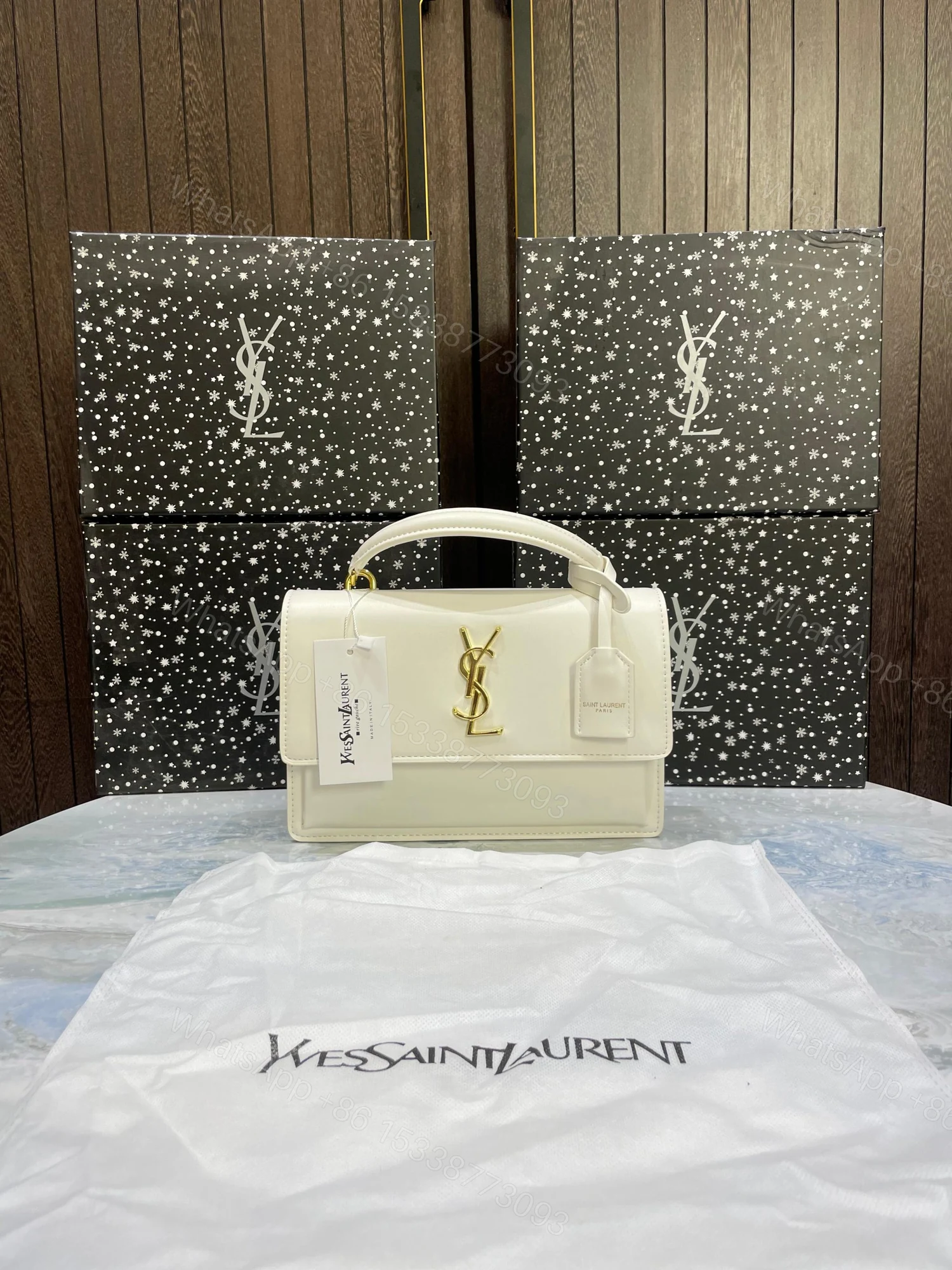 View 9 of FIRST COPY Ysl Sunset In Matte Finish Leather Ba
