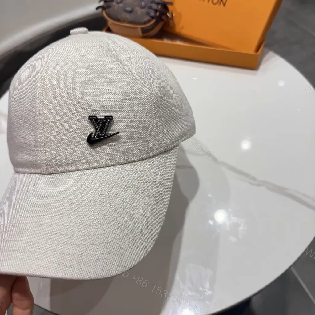 View 4 of Cozy Chic Cap: Subtle LV Logo, All-Season Cotton blend Cap