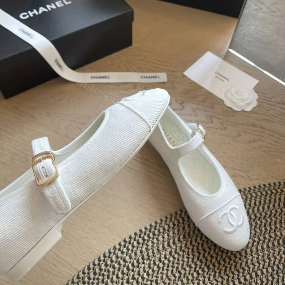 View 4 of Chanel Mary Jane Ballet Flat White