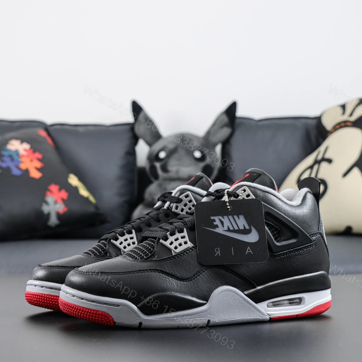 View 8 of Air Jordan 4 Bred Reimagined Reps