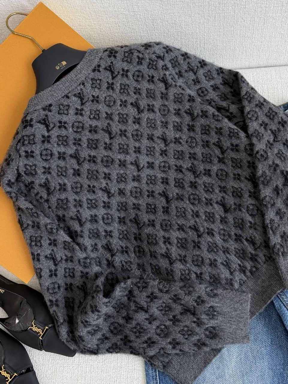 View 8 of Lux Patterned Wool Knit Cardigan: Designer-Inspired Texture