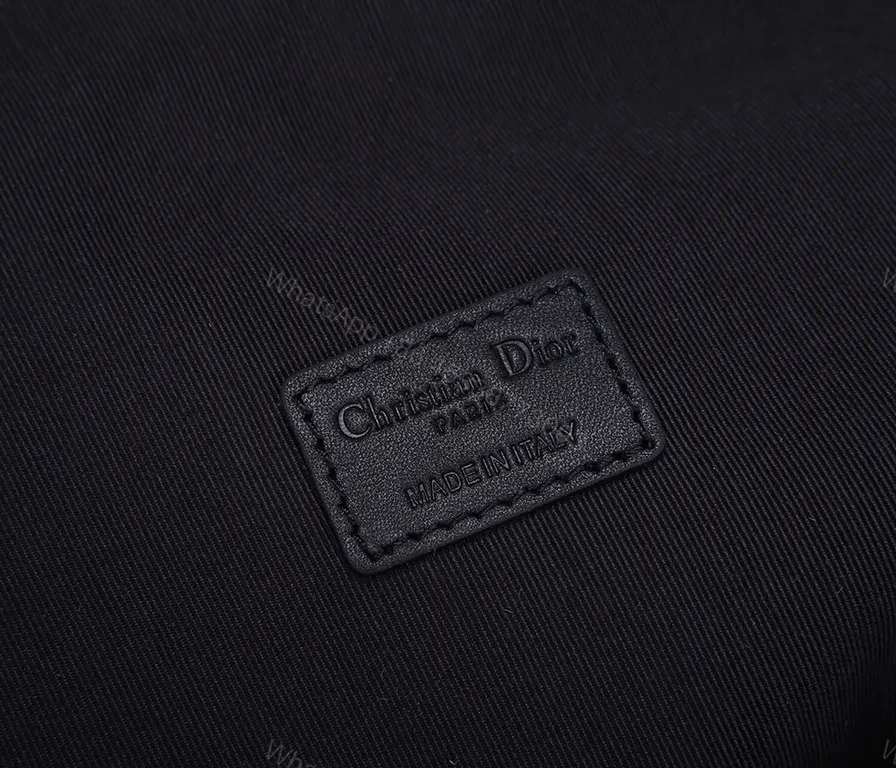 View 4 of Dior Monogram Luxury Backpack: Navy Leather Trim, Everyday Style