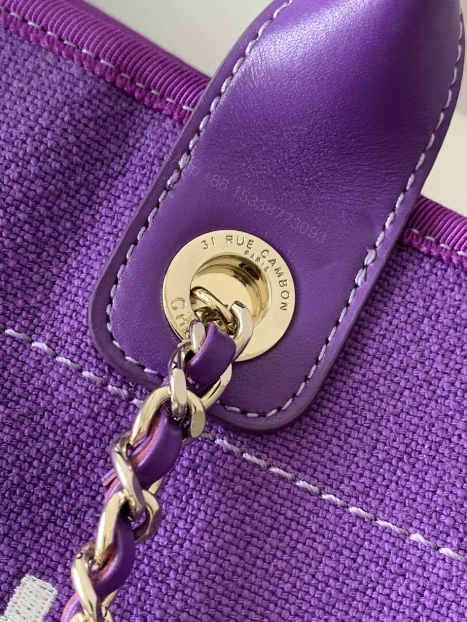 View 4 of Purple Canvas Tote: Luxe-Chic Everyday Carry Bag