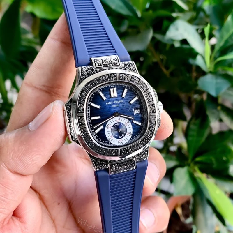 Patek Philippe Nautilus Chronograph 42mm Blue Dial Automatic — view 1