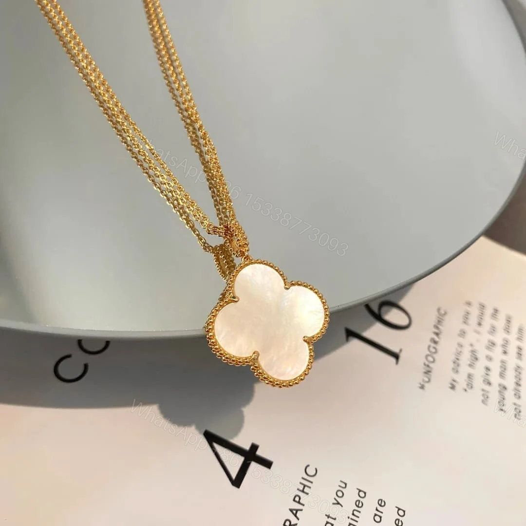 View 2 of VCA Magic Alhambra Pendant Necklace Mother Of Pearl VCARN32200