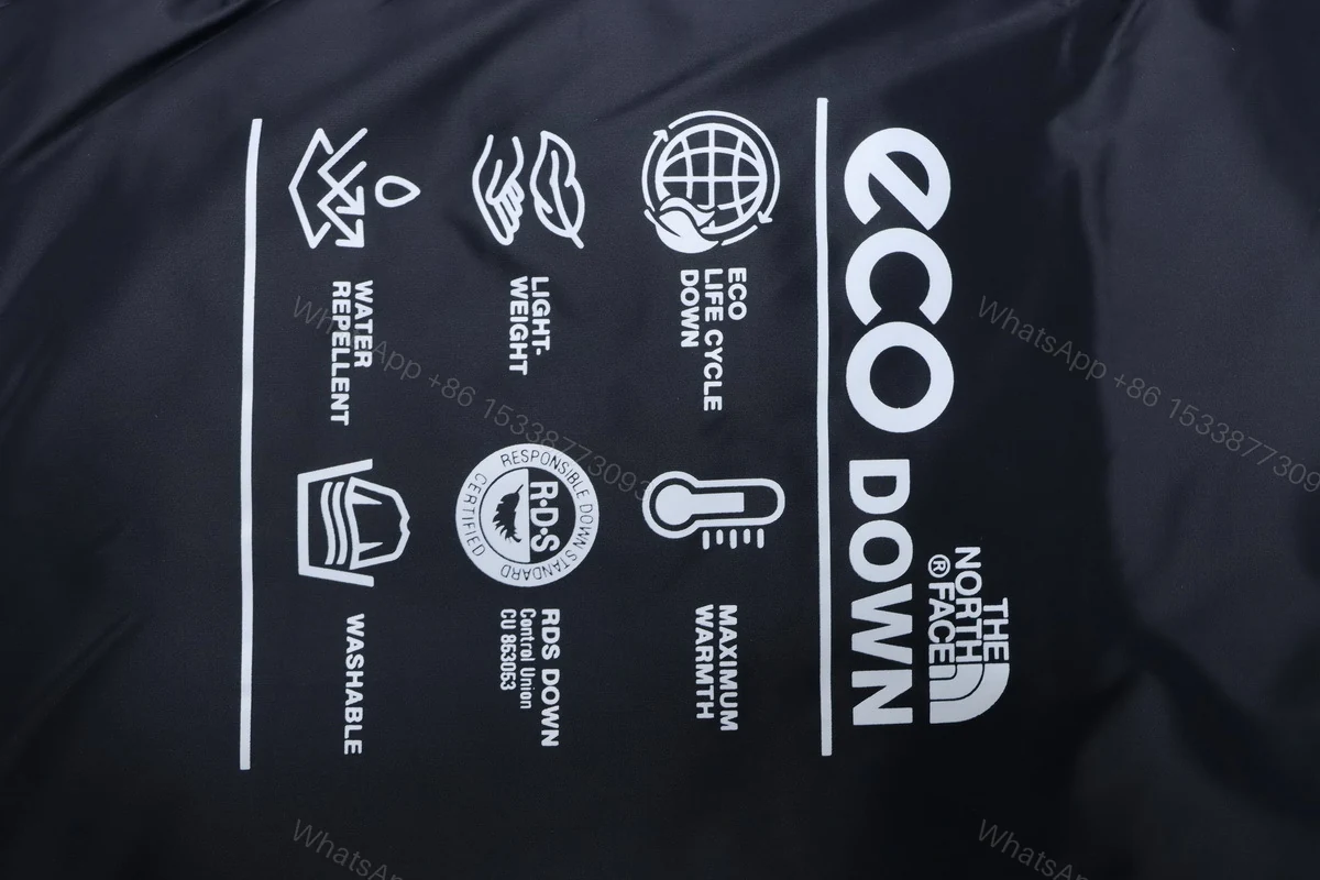 View 6 of TheNorthFace Large checkered down jacket 'Black Gray'