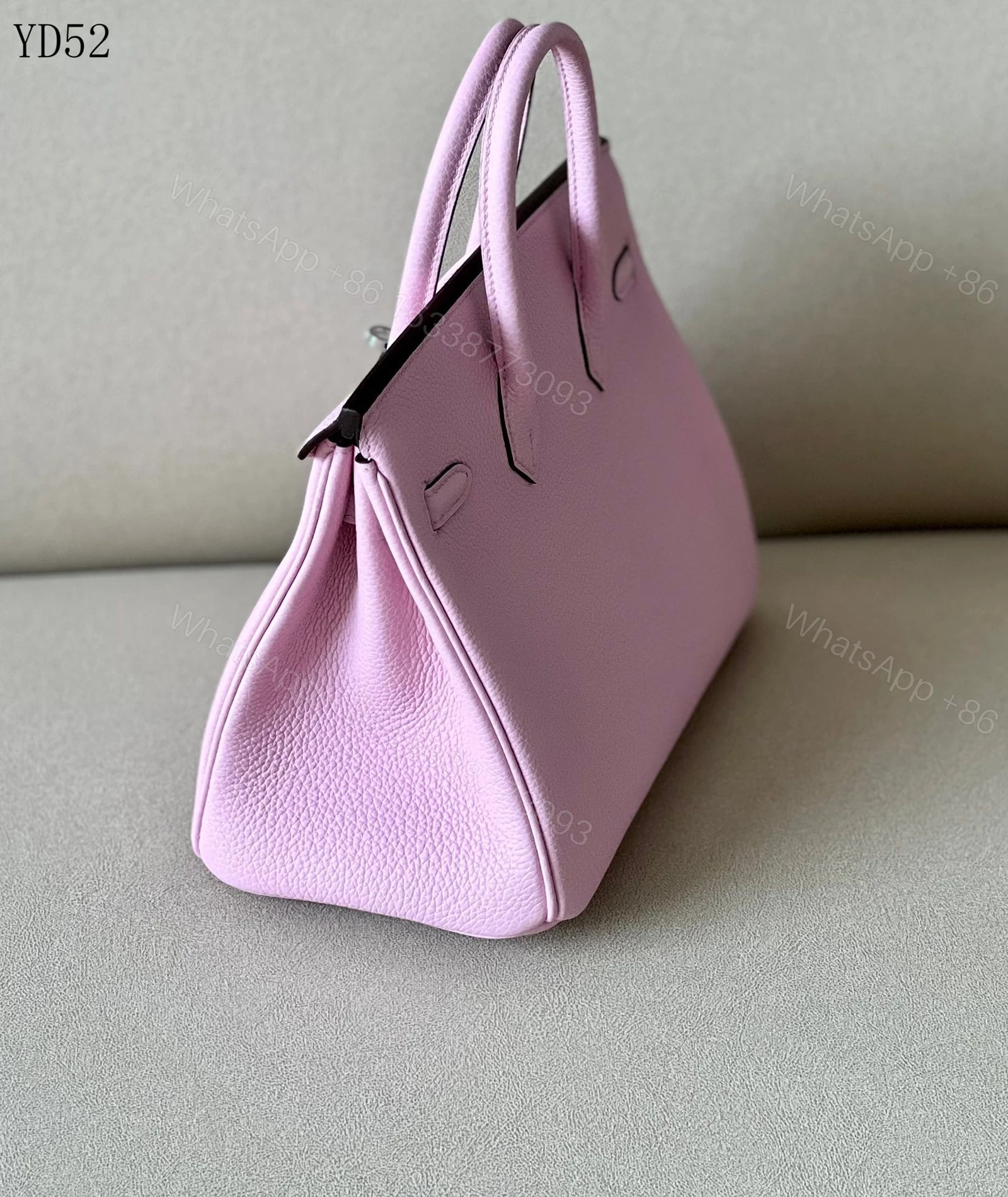 View 8 of H BIRKIN 25 TOGO PINK SILVER HARDWARE 25CM