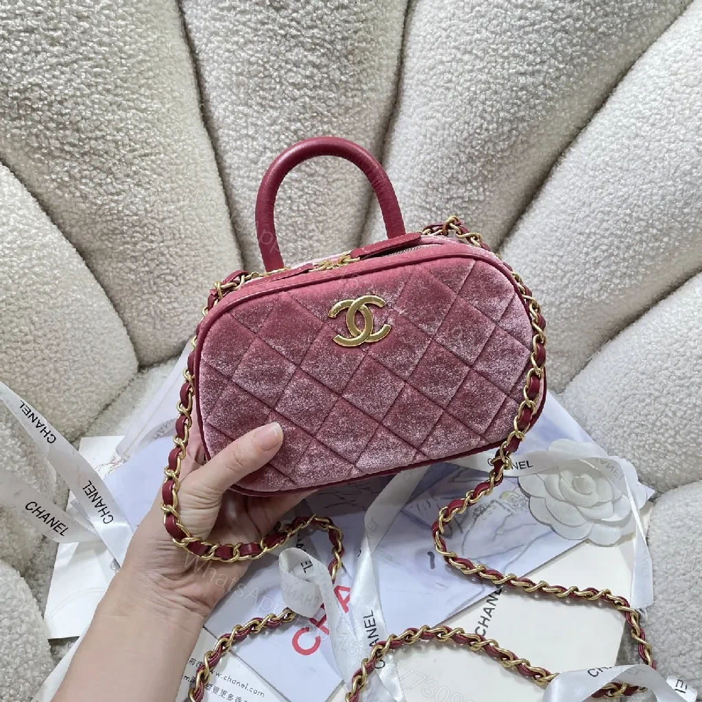 View 8 of Velvet Mini Bag: Gold Hardware, Chain, Chic Texture