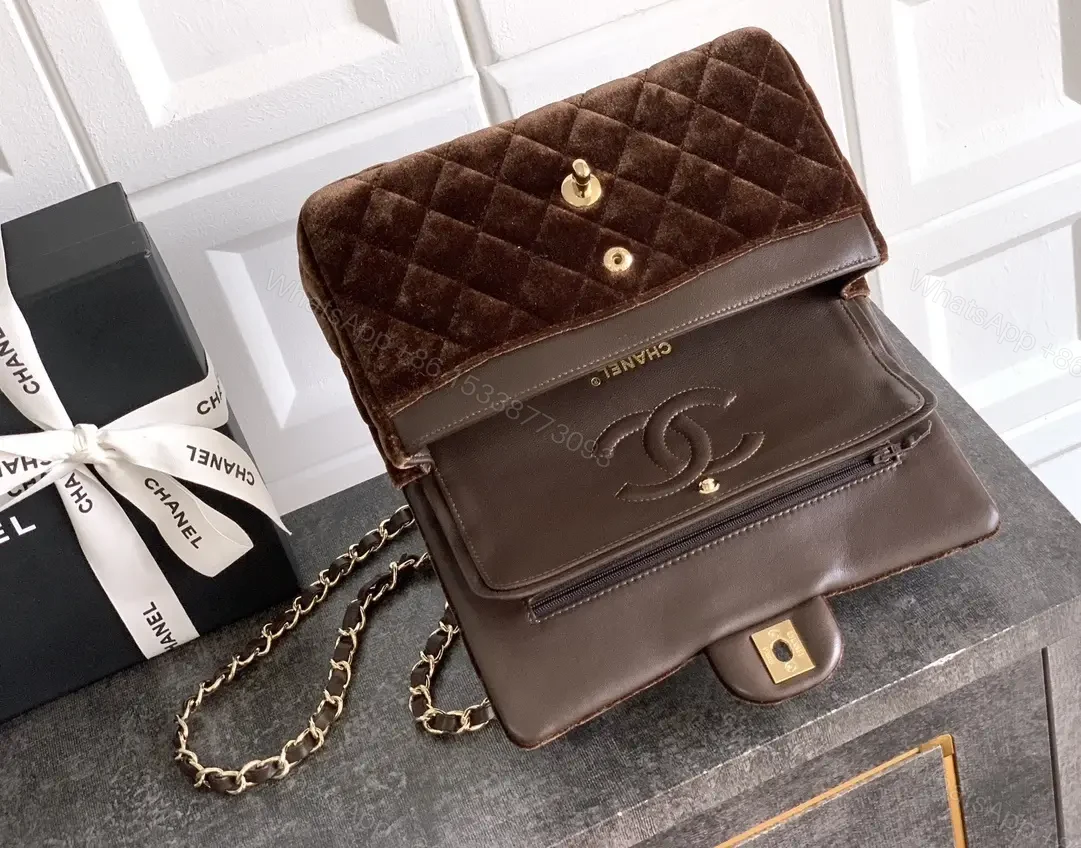View 6 of Velvet Chic Flap Bag: Gold Chain, Modern Couture-style