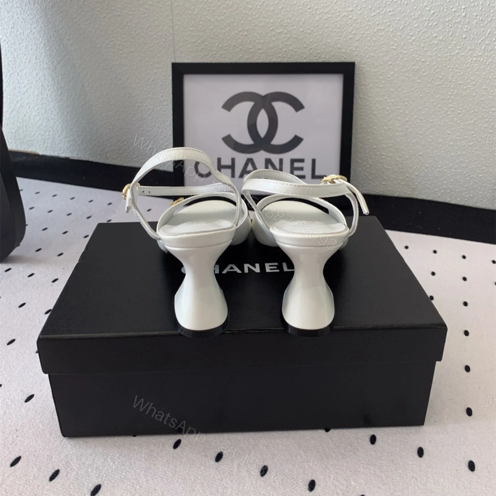 View 6 of 高仿Chanel*G45723A魚嘴高踭鞋漆皮白色5.5CM免檢版