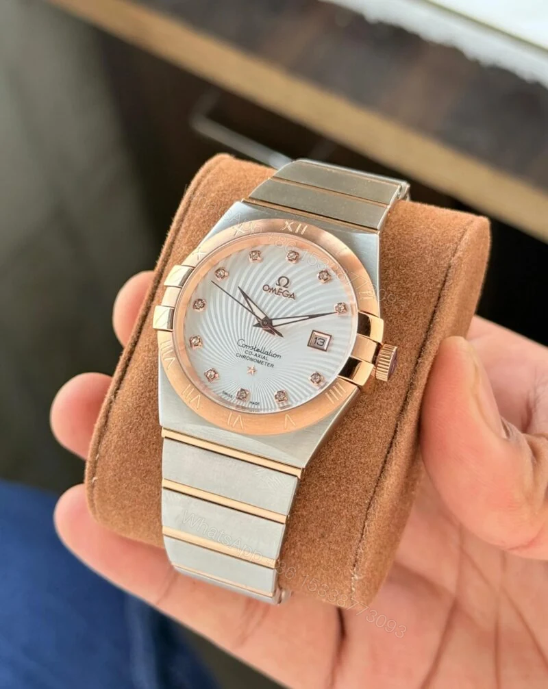 View 3 of Omega Constellation 7AAA White Dial Chronograph 40mm Quartz