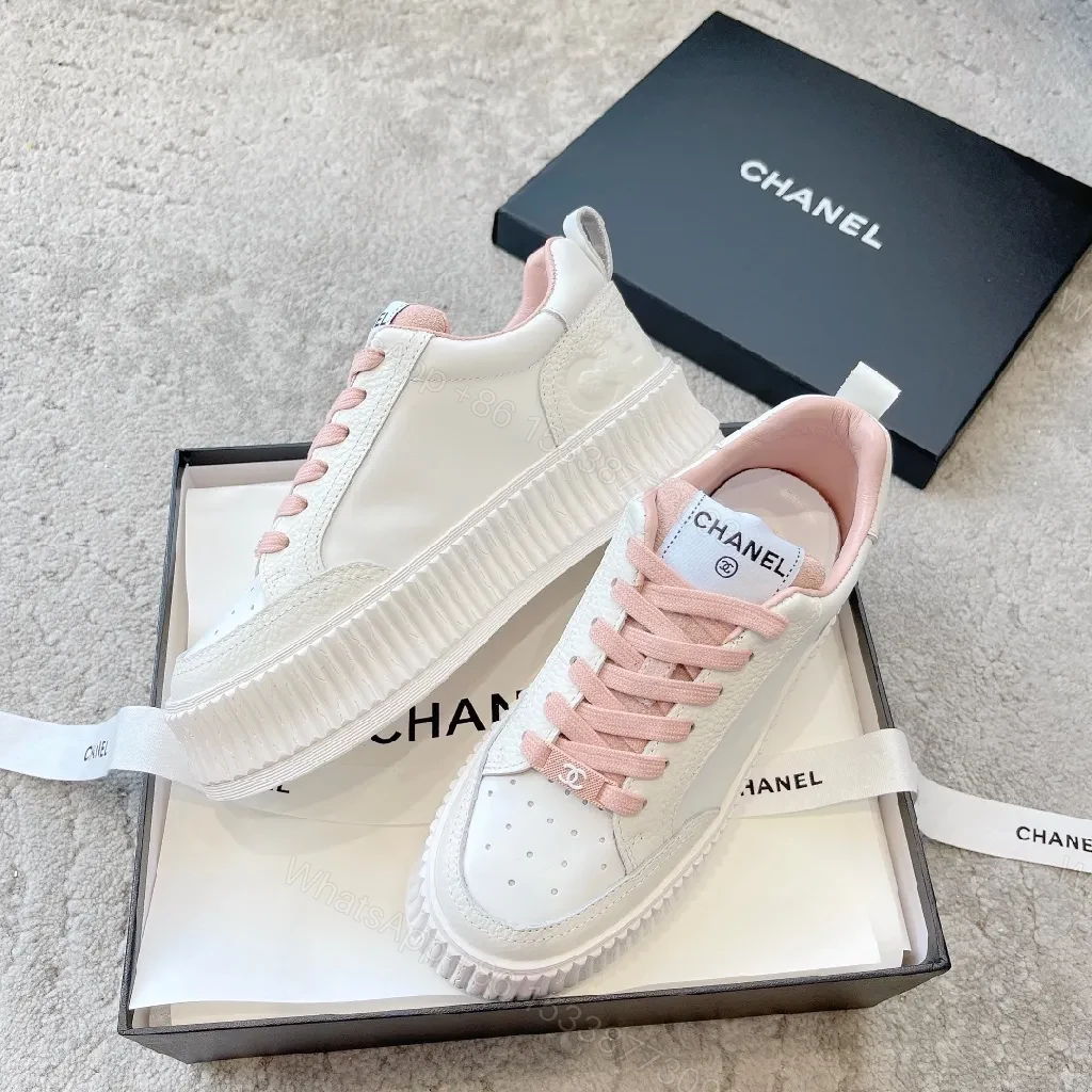 View 9 of Rose-Tone Leather Platform Sneakers: Subtle Luxe, Everyday Comfort