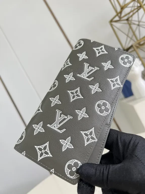 View 3 of Bold Monochrome LV Wallet: Monogram Luxe, Premium Leather