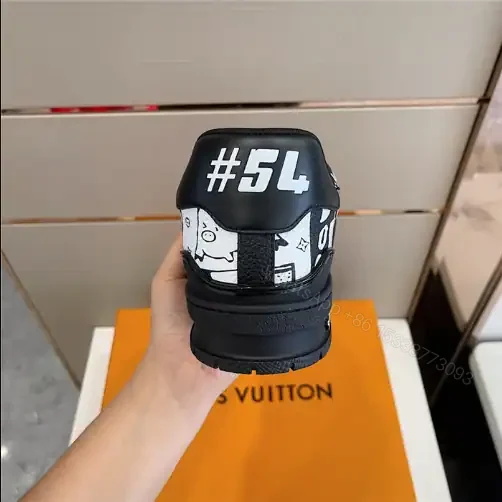 View 7 of LOUIS VUITTON LV TRAINER COMIC SNEAKERS IN BLACK AND WHITE – LSVT393