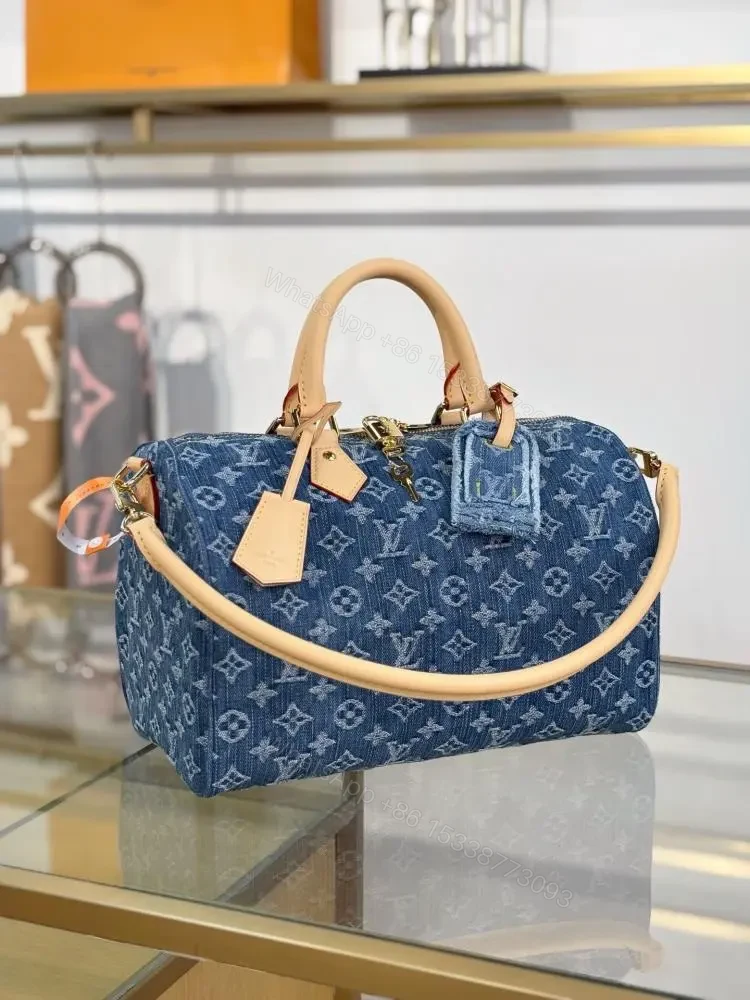 View 3 of Louis Vuitton Monogram Denim Speedy Soft 30 bag