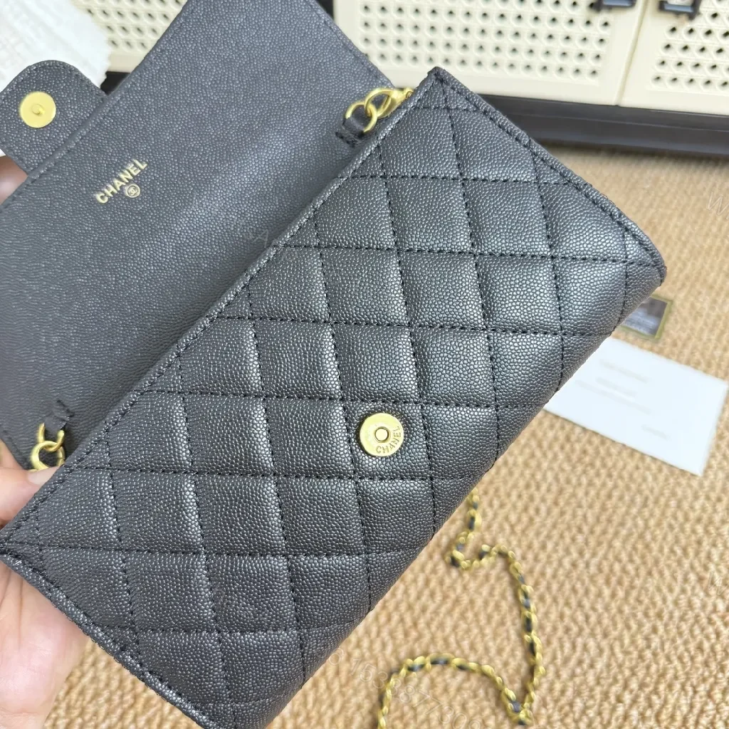 View 4 of Quilted Leather Wallet on Chain — Luxe Everyday Chic