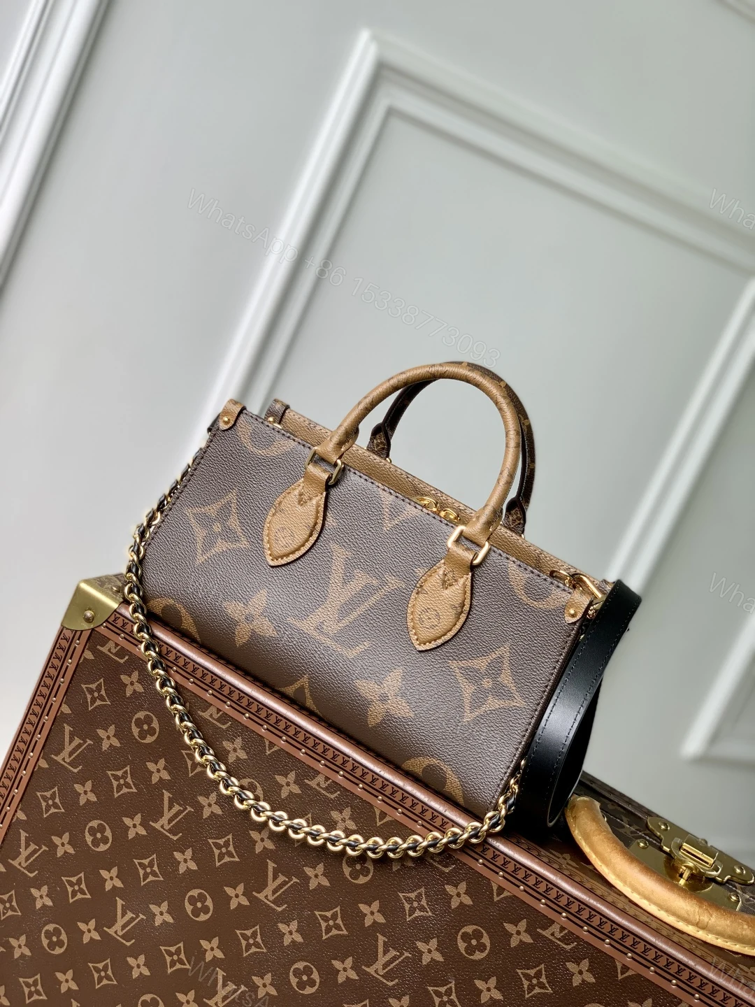 LV 一比一 女款 老花手提迷你包 鏈條肩背設計 時尚百搭款 — view 1