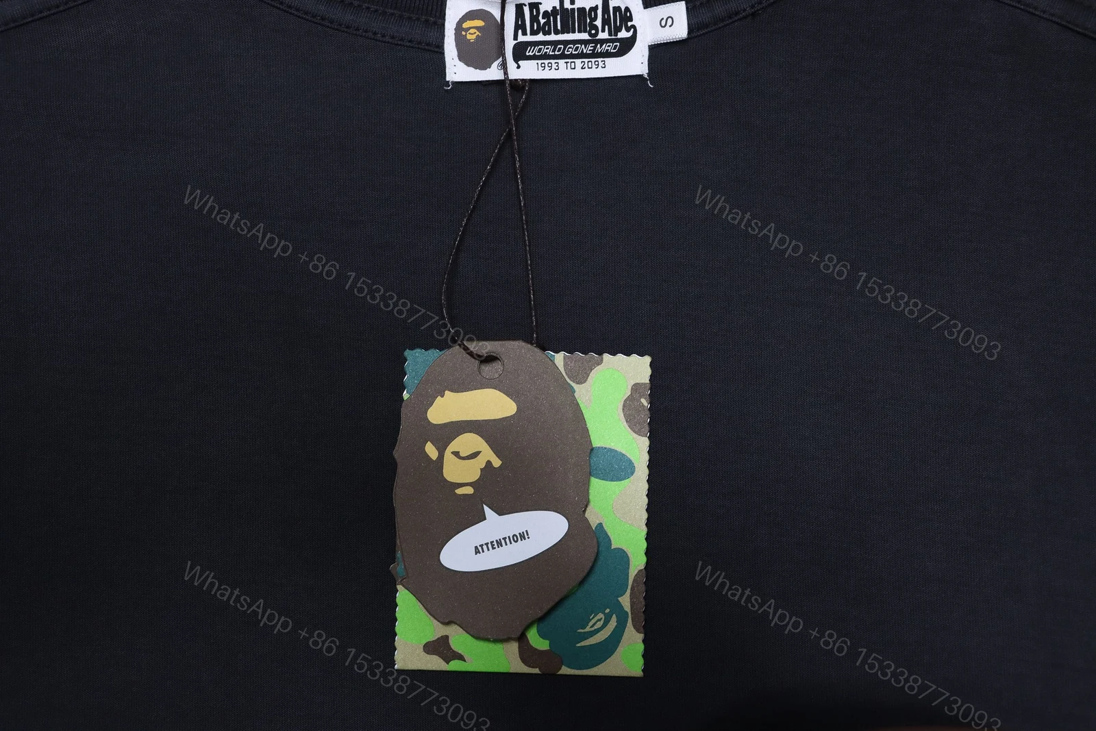 View 9 of BAPE Ape Head Small Logo Embroidered Sleeves Black
