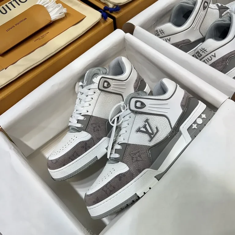View 6 of Sophisticated LV-Inspired Leather Sneakers - All-Day Comfort