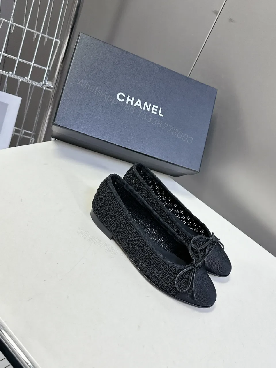 View 7 of Black Knit Chanel-Inspired Ballet Flats: Subtle Luxe Comfort