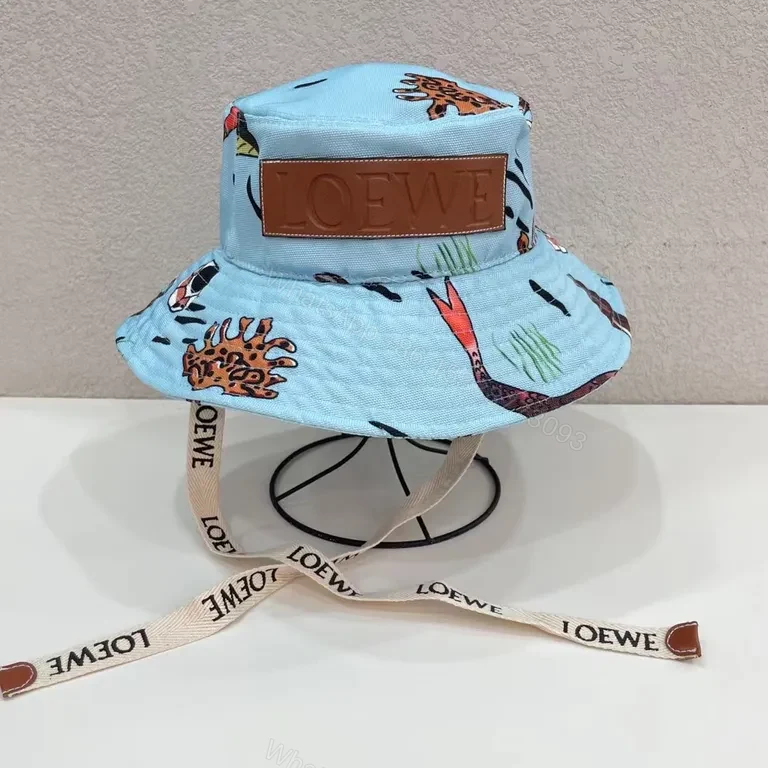 Lightweight LOEWE Patterned Bucket Hat - Signature Patch, Breathable Style — view 1