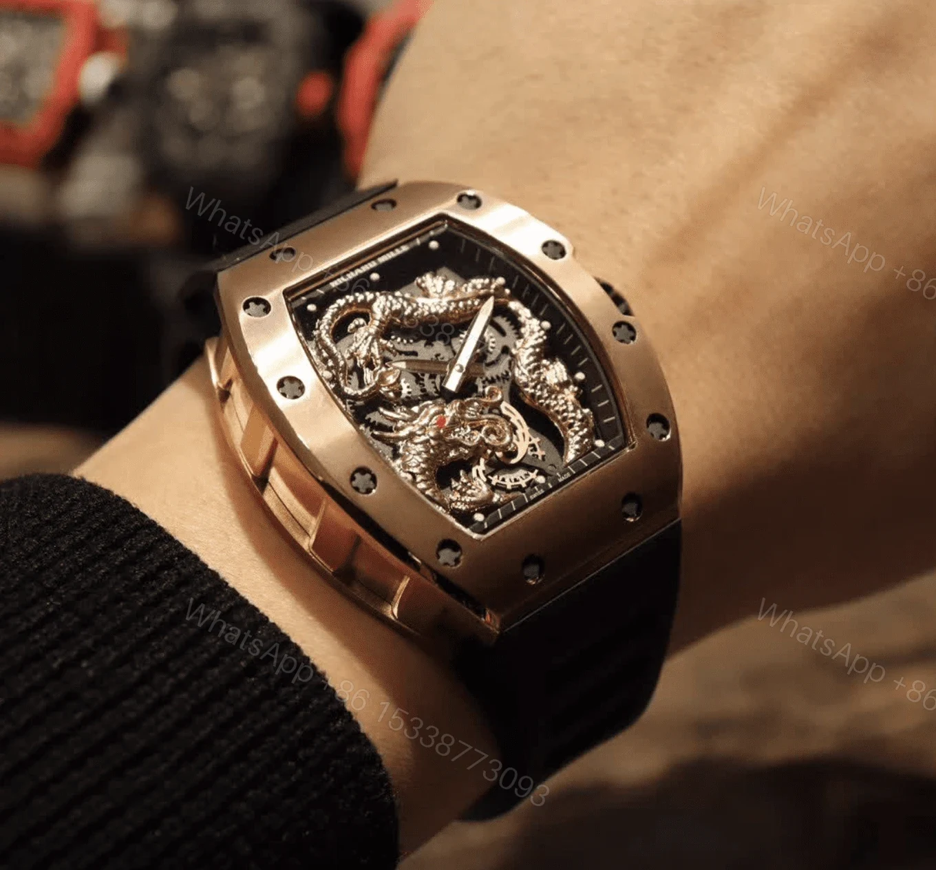 View 4 of Richard Mille Swiss Clone – RM-57 Dragon Watch