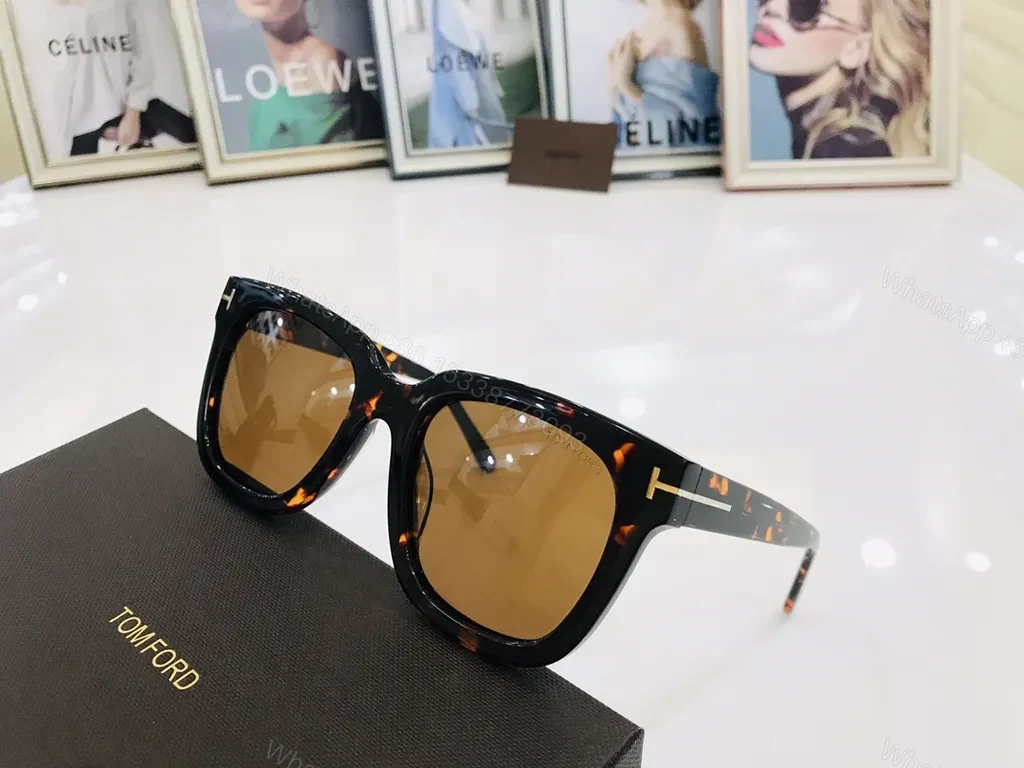 View 9 of Black + Acetate + Luxury Modern + Signature T detailing + Sunglasses