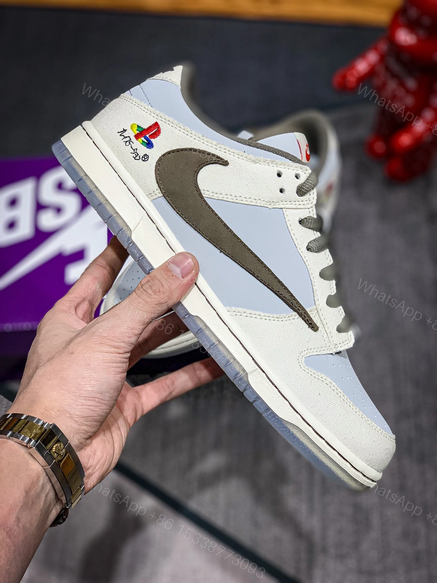 View 3 of Nike Dunk Low Travis Scott x Playstation Replicas