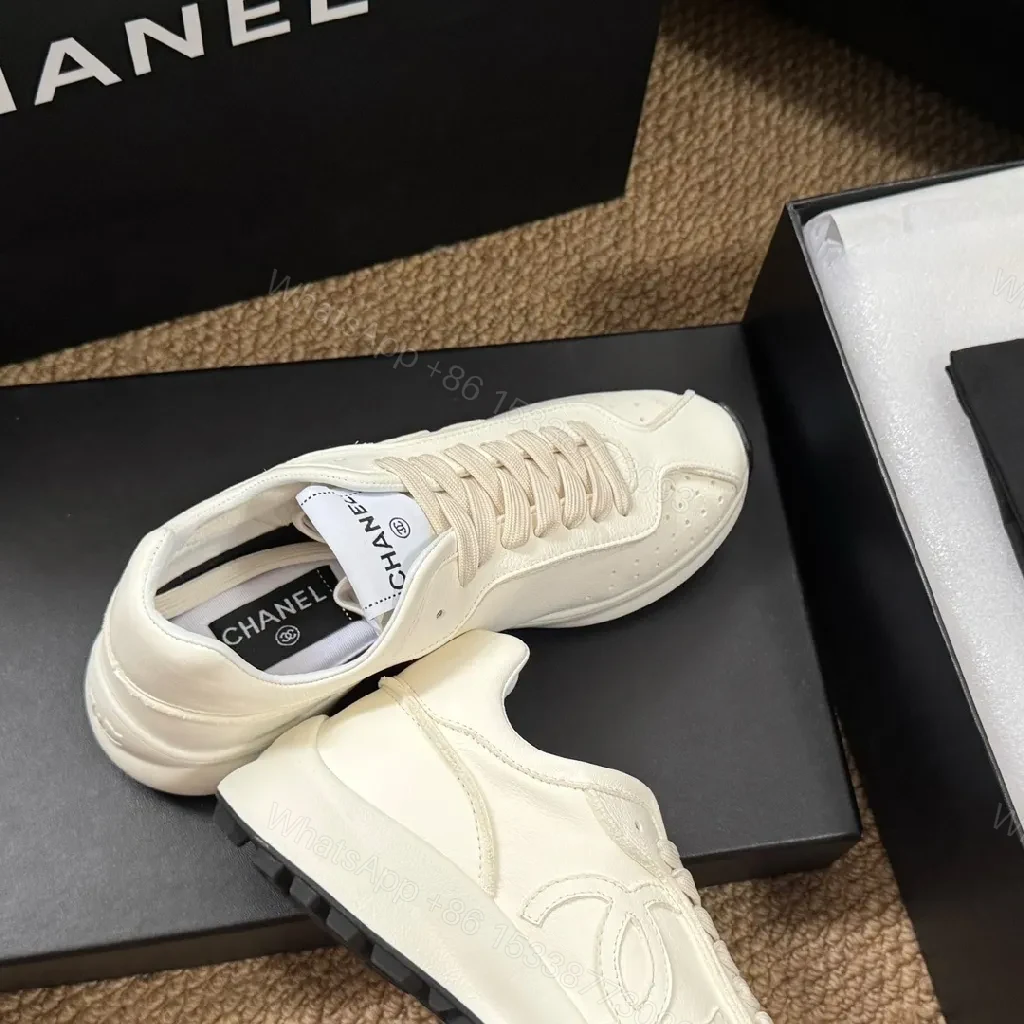 View 8 of White Leather Sneakers - Subtle Texture, Everyday Luxury