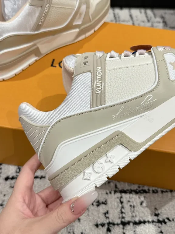 View 4 of Textured Luxury LV-Style Sneakers: Premium All-Day Comfort