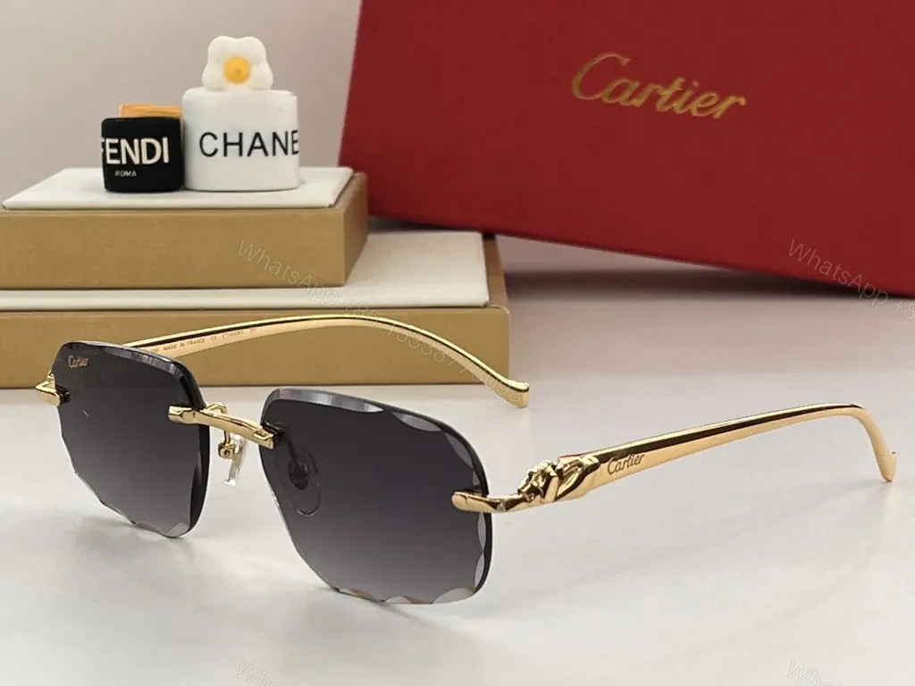 View 4 of Gold-Tone Cartier Sunglasses: Luxury Everyday Comfort